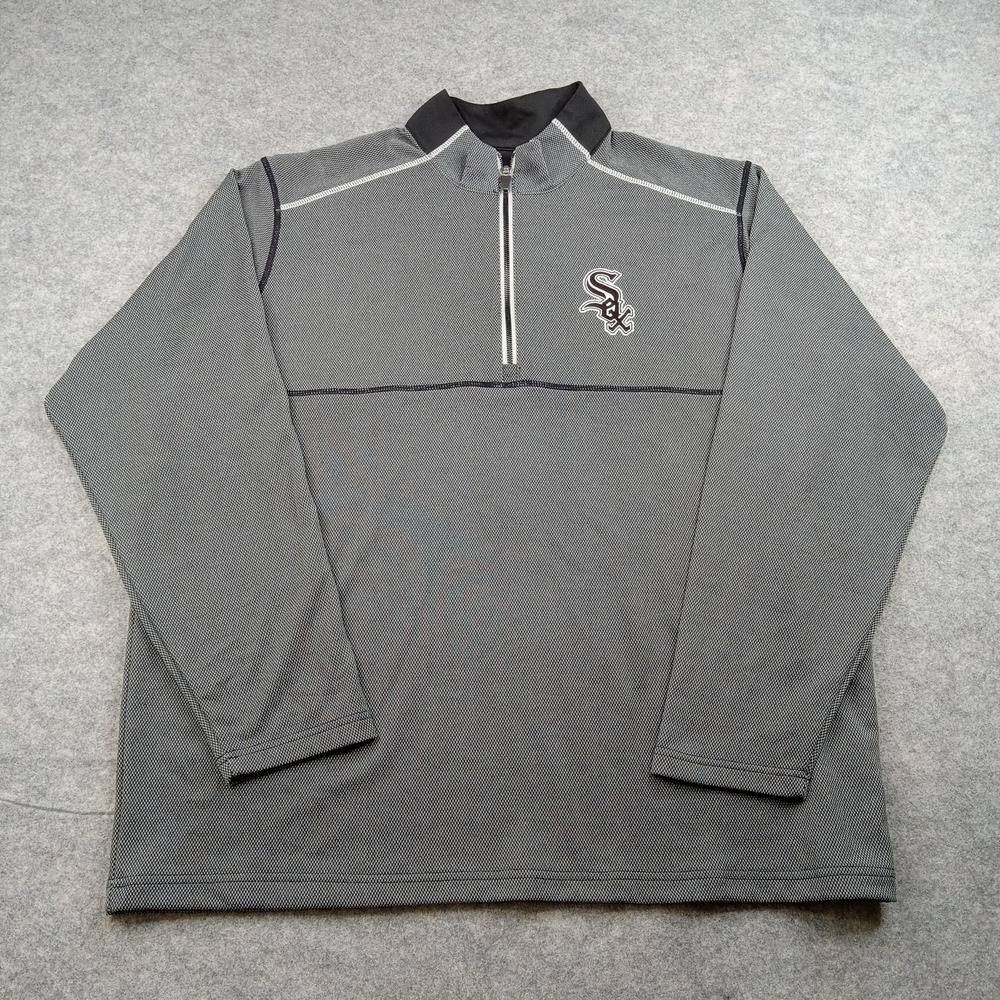 Chicago White Sox Pullover Men XXL MLB Baseball 1/4 Zip Long Sleeve Sweatshirt